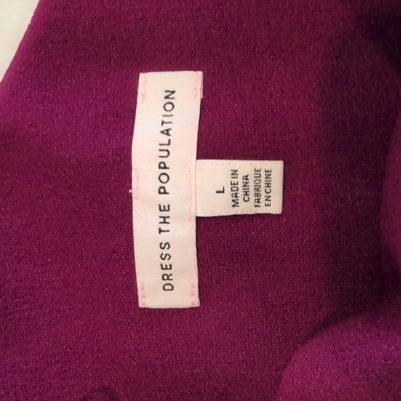 Dress the Population Tiffany Dress in Dark Magenta Pink Size L - Picture 8 of 8